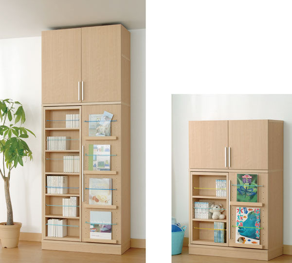 小島工芸・扉付きスライドボード【書斎家具通販】