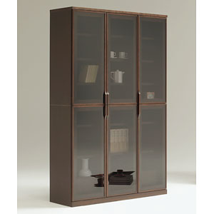 スモークガラス扉書棚・幅80・120【書斎家具通販】