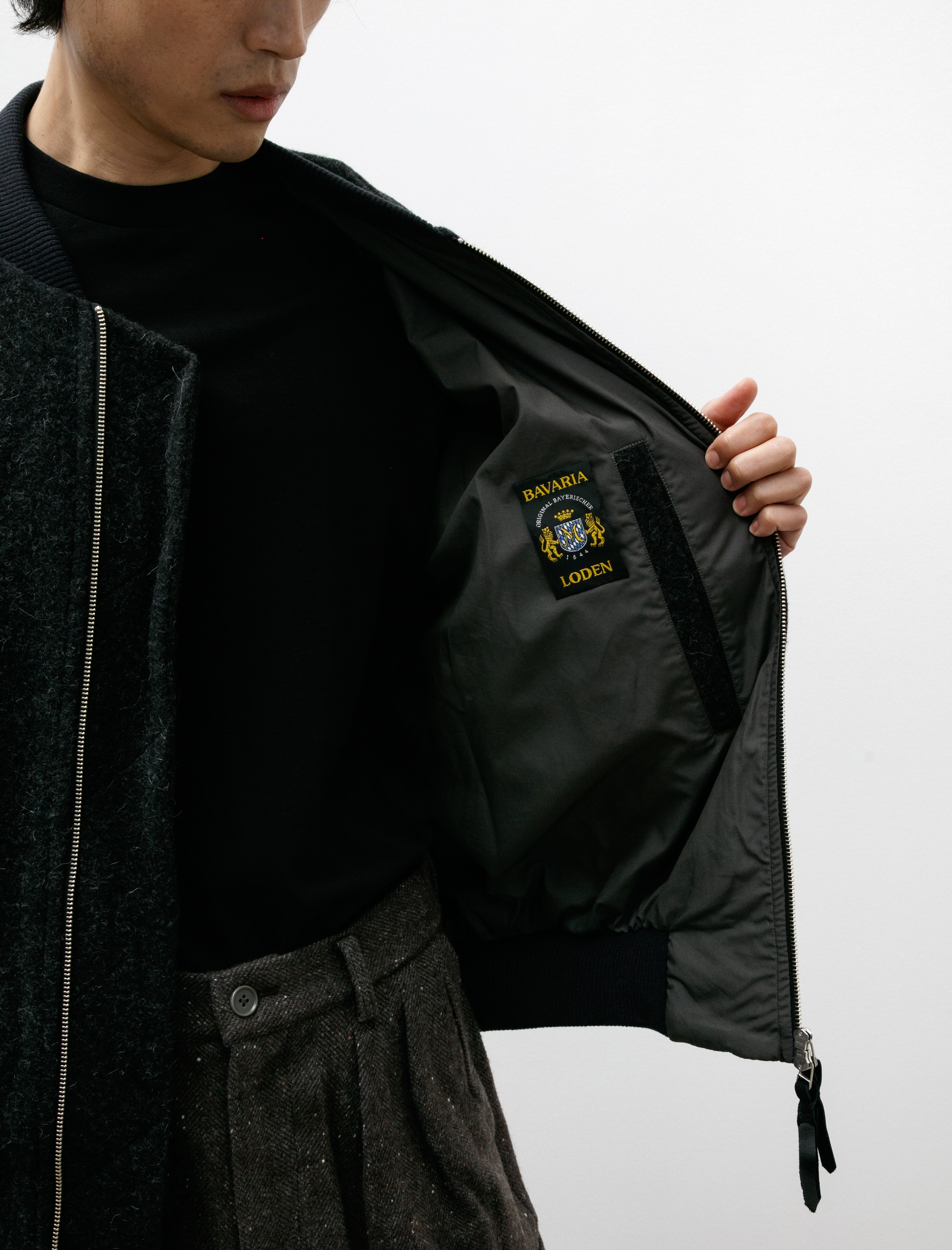 Polyploid Flight Jacket B Wool Alpaca Charcoal – Neighbour