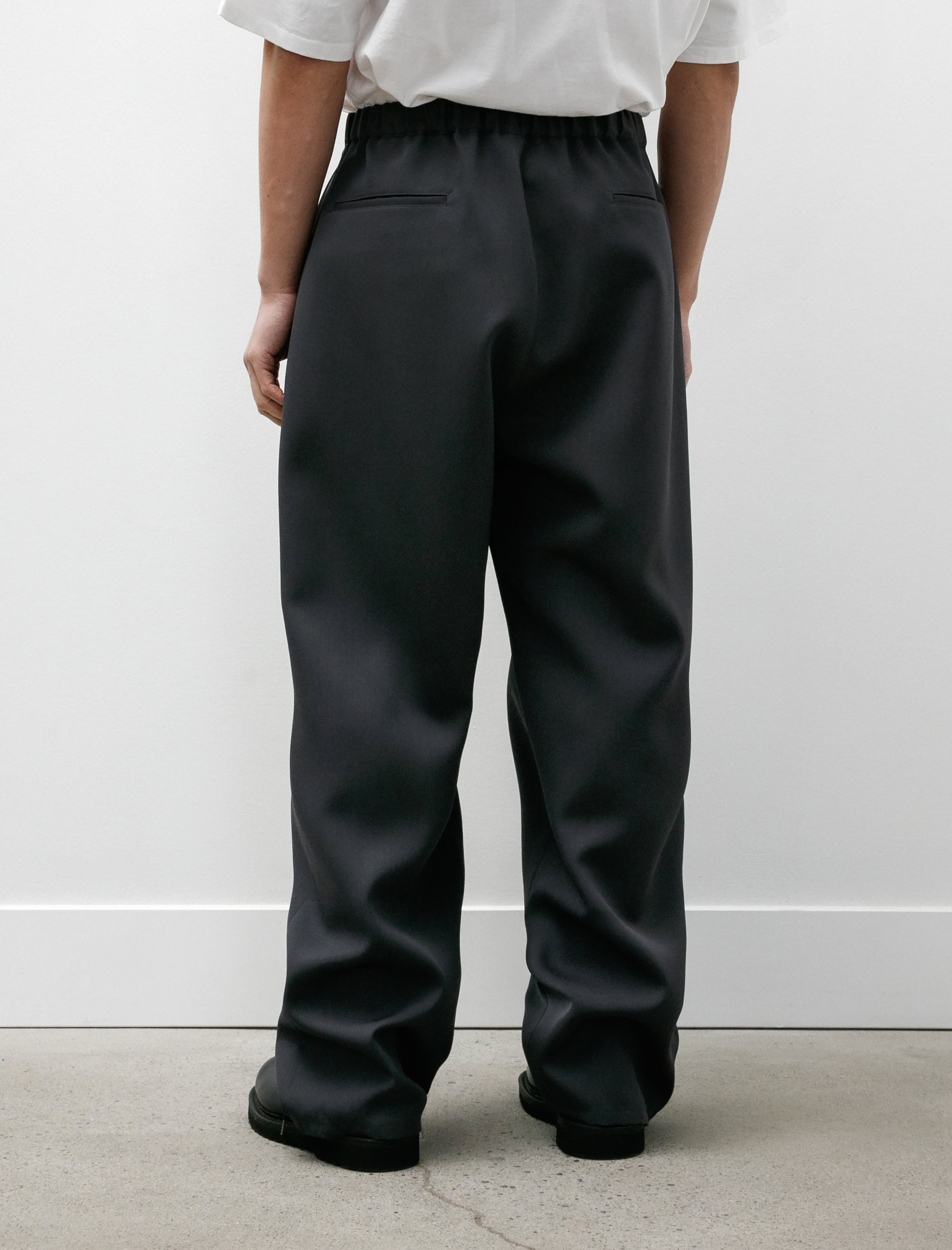 Graphpaper Scale Off Wool Wide Chef Pants Charcoal Grey – Neighbour