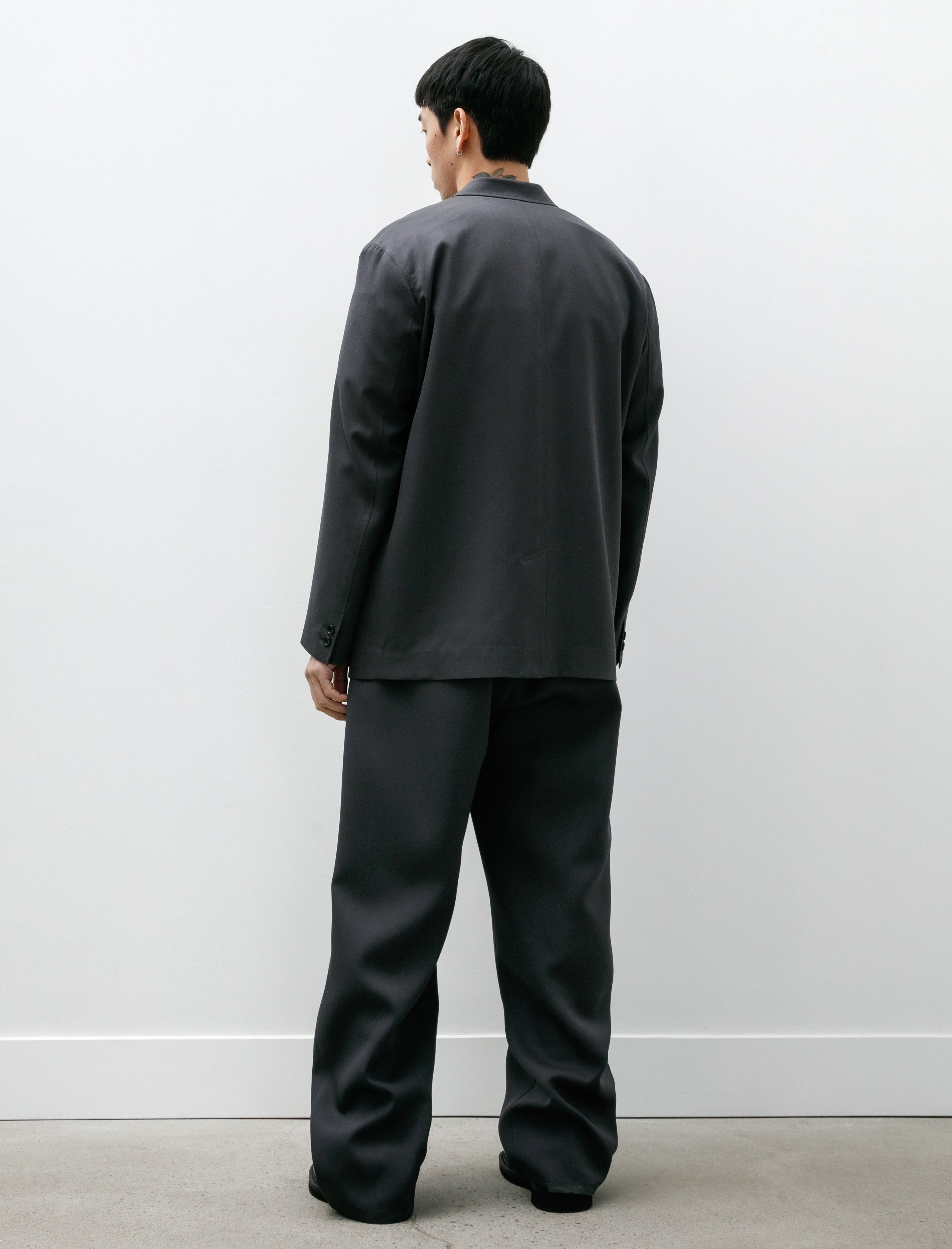 Graphpaper Scale Off Wool Wide Chef Pants Charcoal Grey – Neighbour