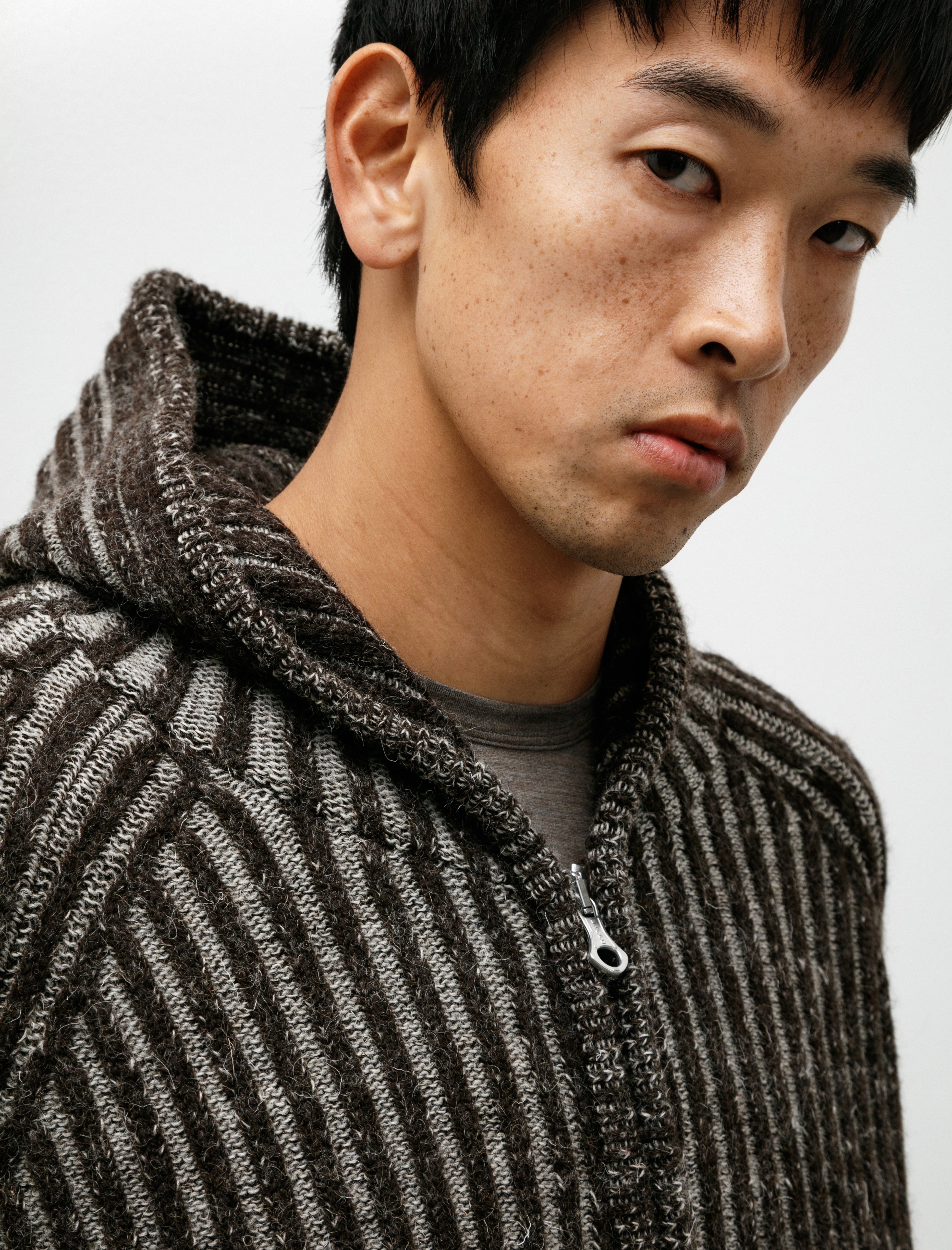 Our Legacy Level Hood Vanise Brown Strip Isels Wool – Neighbour