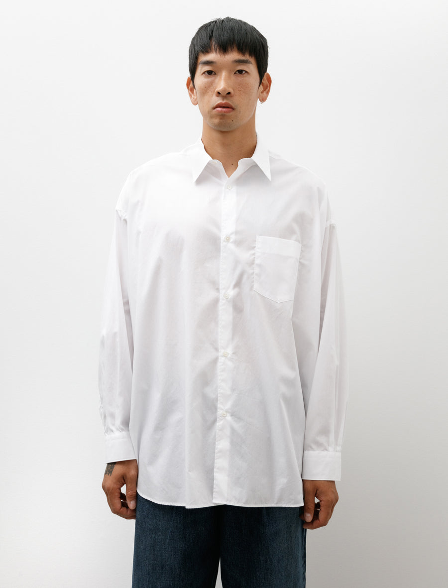 Graphpaper Broad L/S Oversized Regular Collar Shirt White – Neighbour