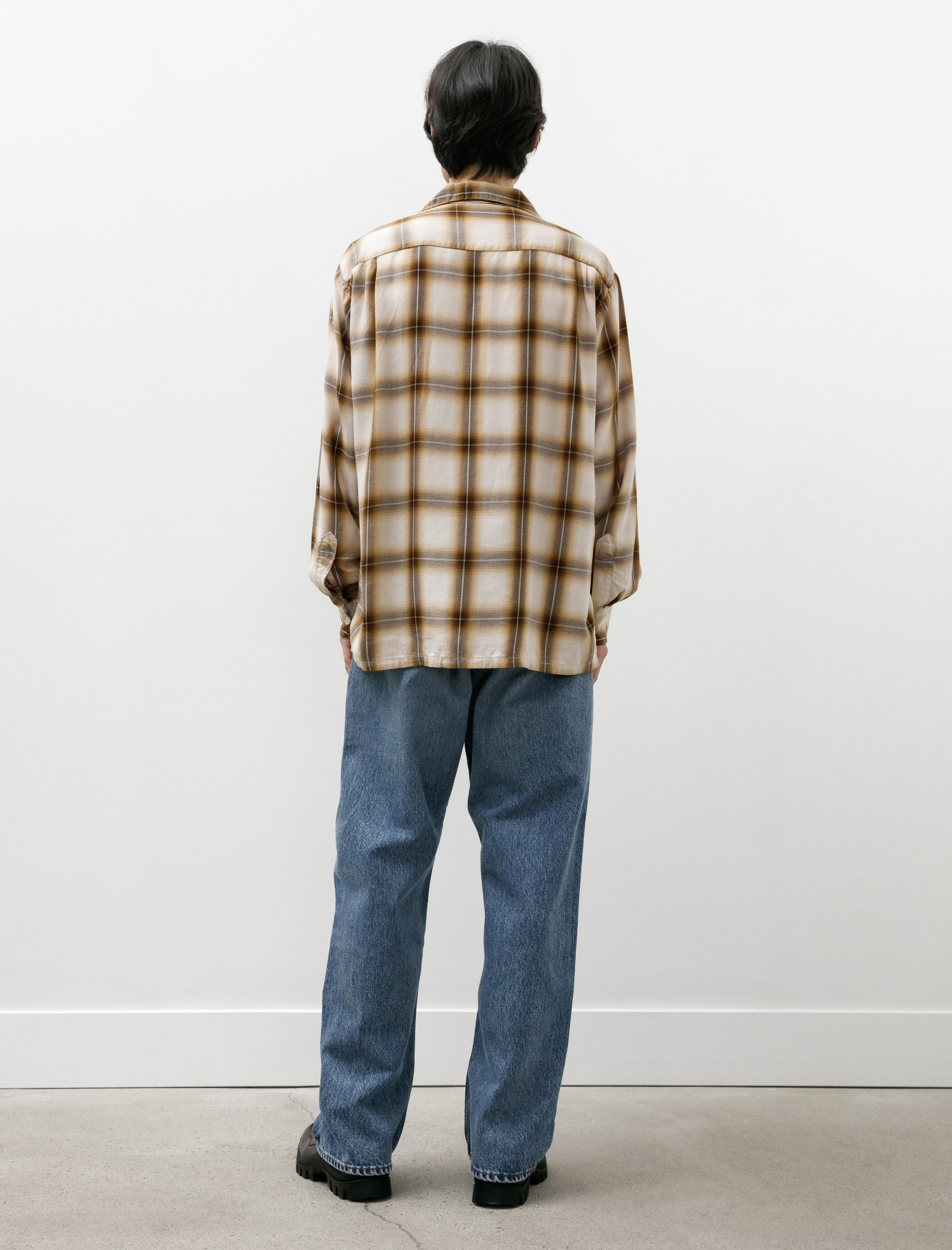 orSlow Ombre Check Shirt Brown – Neighbour