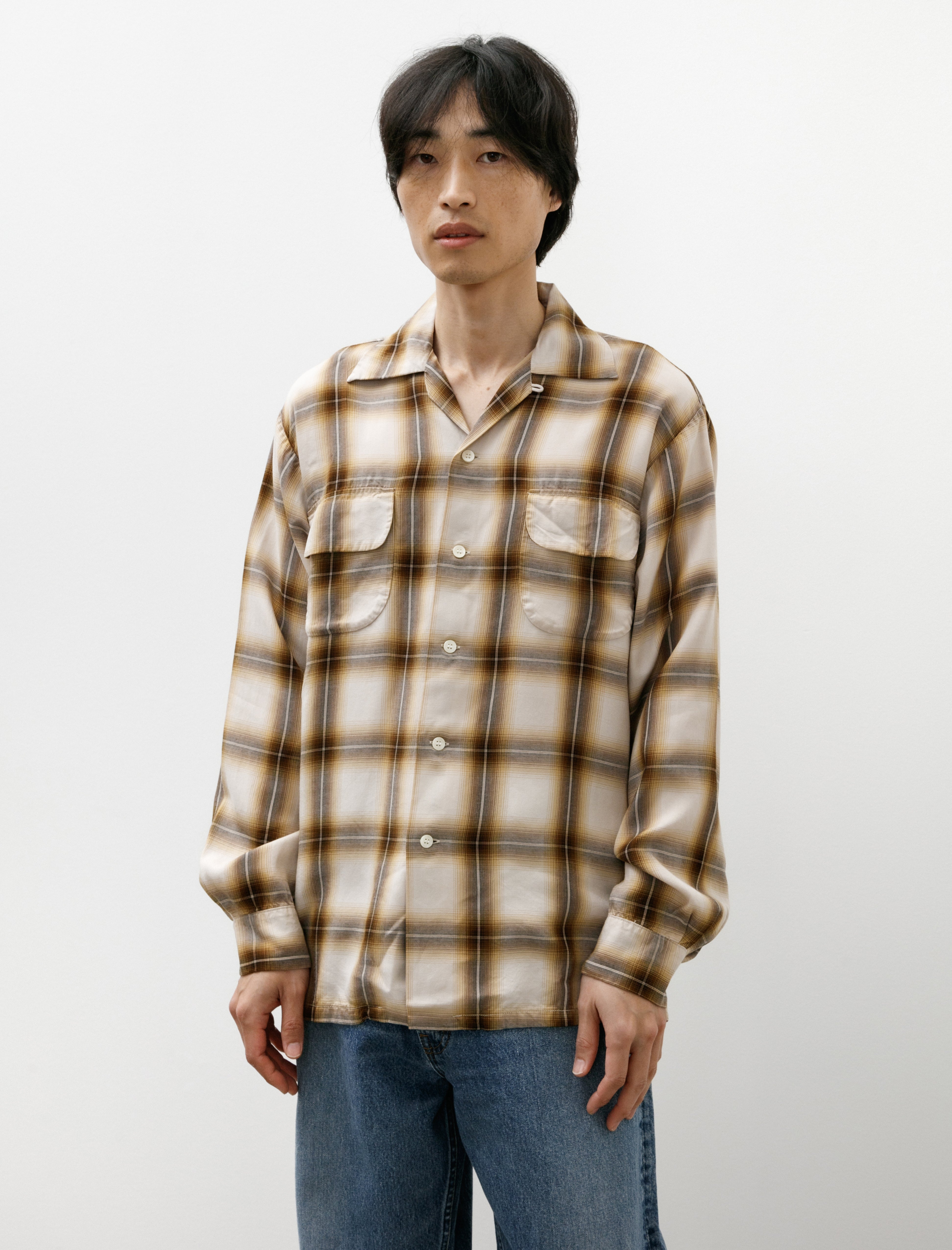 orSlow Ombre Check Shirt Brown – Neighbour