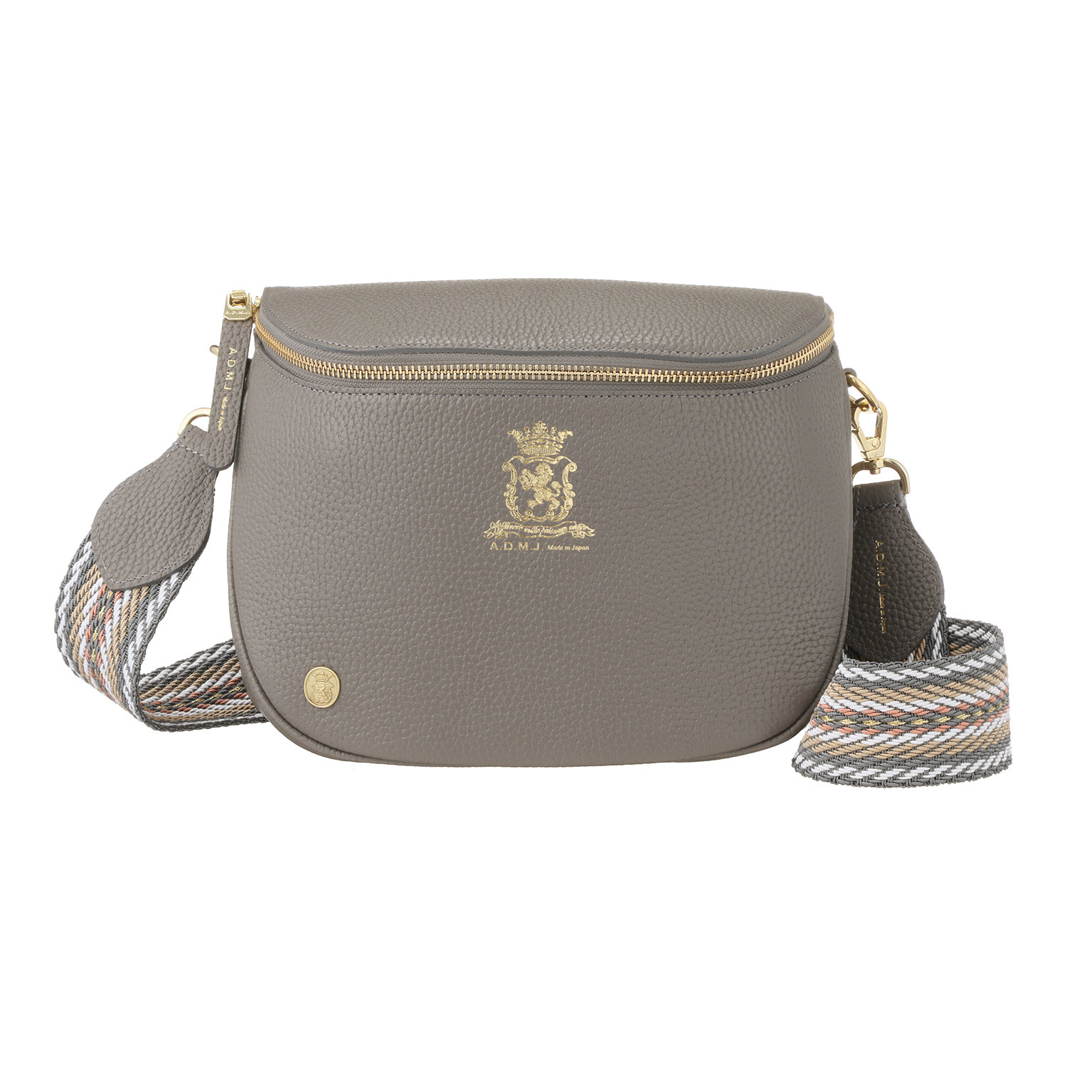 希少！A.D.M.J. 牛革シュリンク型押し クロスボディバッグ アク 希少