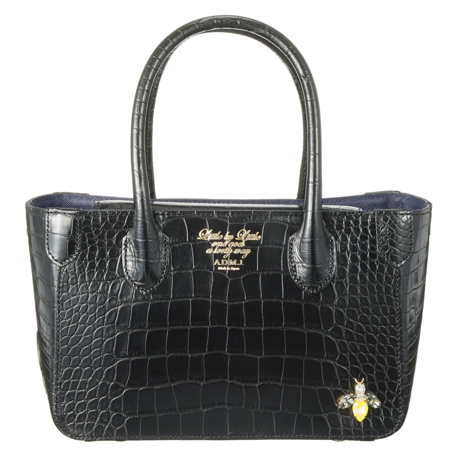 エーディーエムジェイ THE BEE 牛革クロコダイル型押し トート