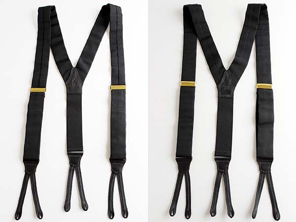 90s USA製 ポロ ラルフローレン ボタンタブ式 サスペンダー 黒