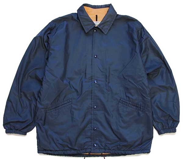 70s L.L.Bean 筆記体タグ チンスト付き ナイロン コーチジャケット 紺