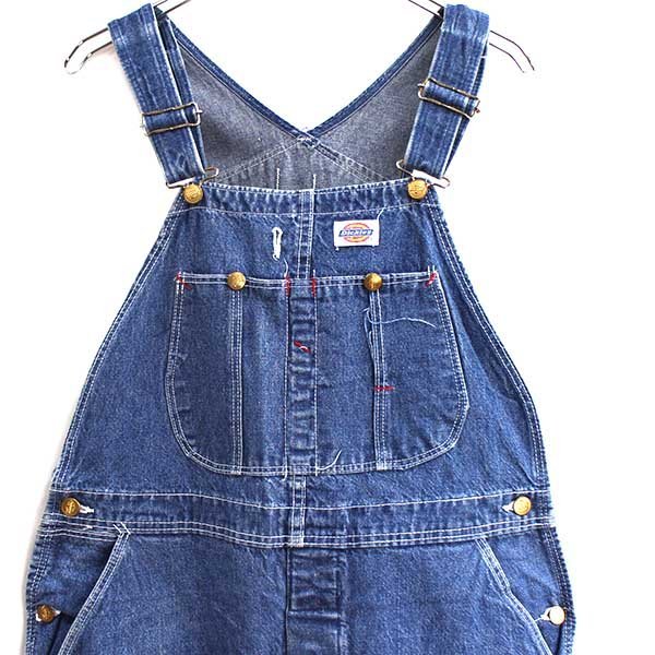 90s USA製 Dickiesディッキーズ デニム オーバーオール w38 L32