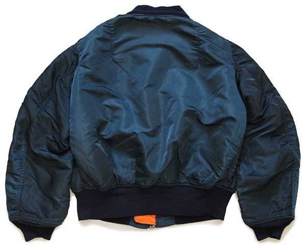 90s USA製 ALPHAアルファ MA-1 フライトジャケット 紺 L - Sixpacjoe