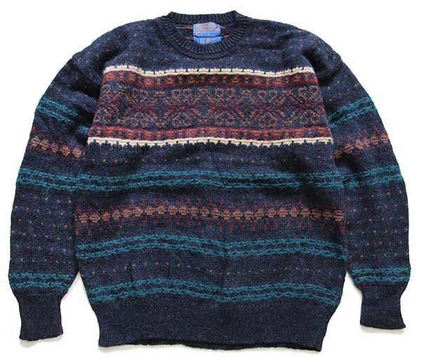 70s PENDLETONペンドルトン LOBO ノルディック柄 ウールニット