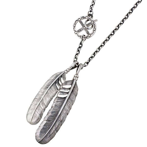 K-SMITH(ケースミス) フェザー シルバー ネックレス メンズ メディスン