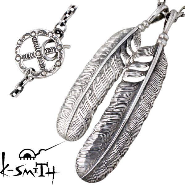 K-SMITH(ケースミス) フェザー シルバー ネックレス メンズ メディスン