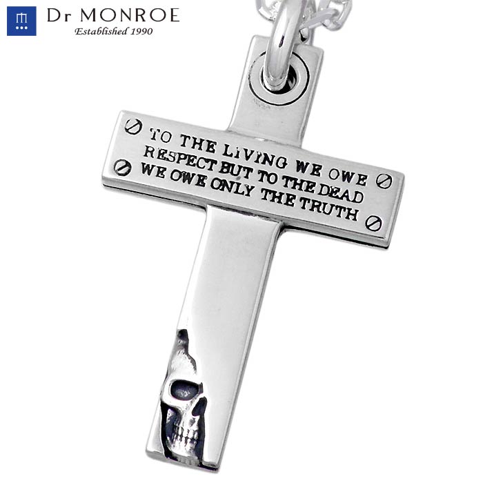 Dr MONROE(ドクターモンロー) メッセージ クロス シルバー ネックレス