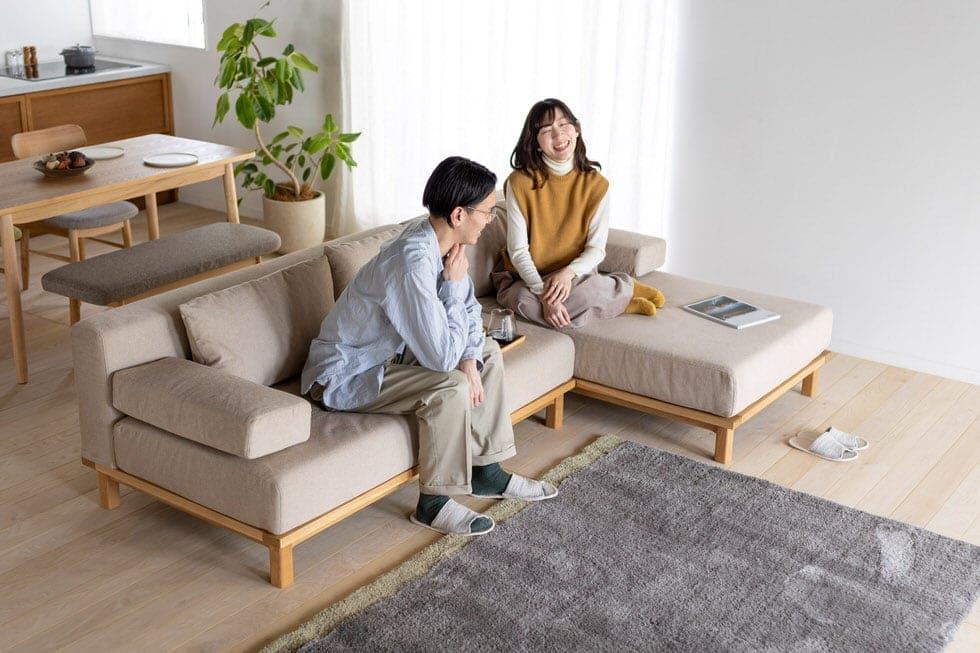 広々としつつも圧迫感の少ないSIEVE レクトユニットソファ｜SIEVE