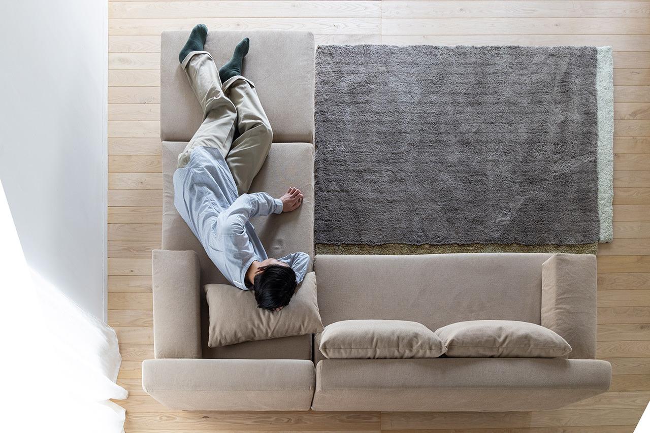 SIEVE カウチソファ ロングタイプによるレイアウトのバリエーション