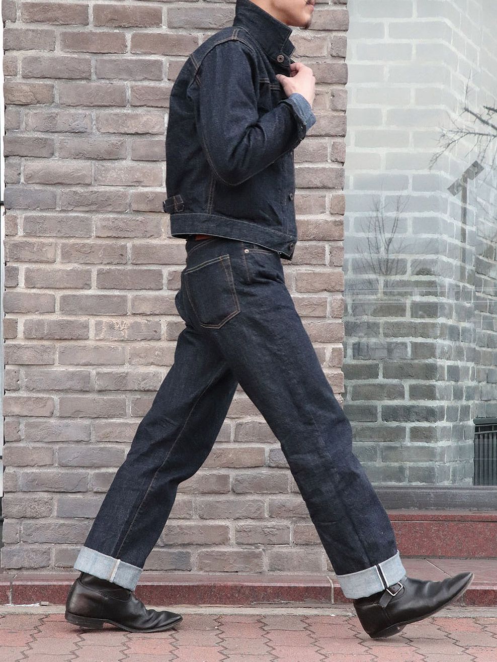 BLACK SIGN - 14oz BS DENIM PANTS (DARK INDIGO) | SKANDA