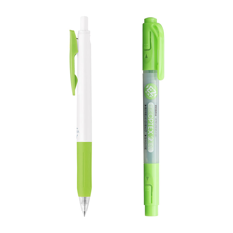 サラサクリップ抗菌ジェルボールペン 蛍光オプテックス2 EZ 2本セット