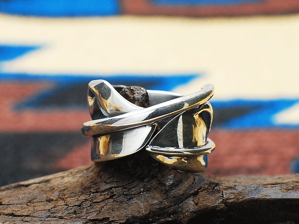 WING FEATHER RING(L) with K18YG/NATIVE SPIRIT（ネイティブ
