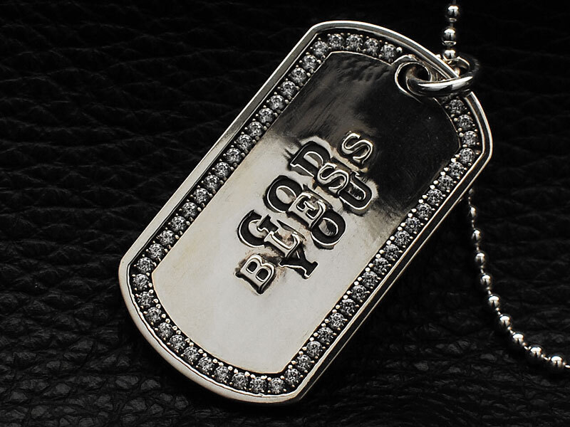 シルバー925ドッグタグ God bless you/W Plate/DEFi MEANINGFUL CUSTOM