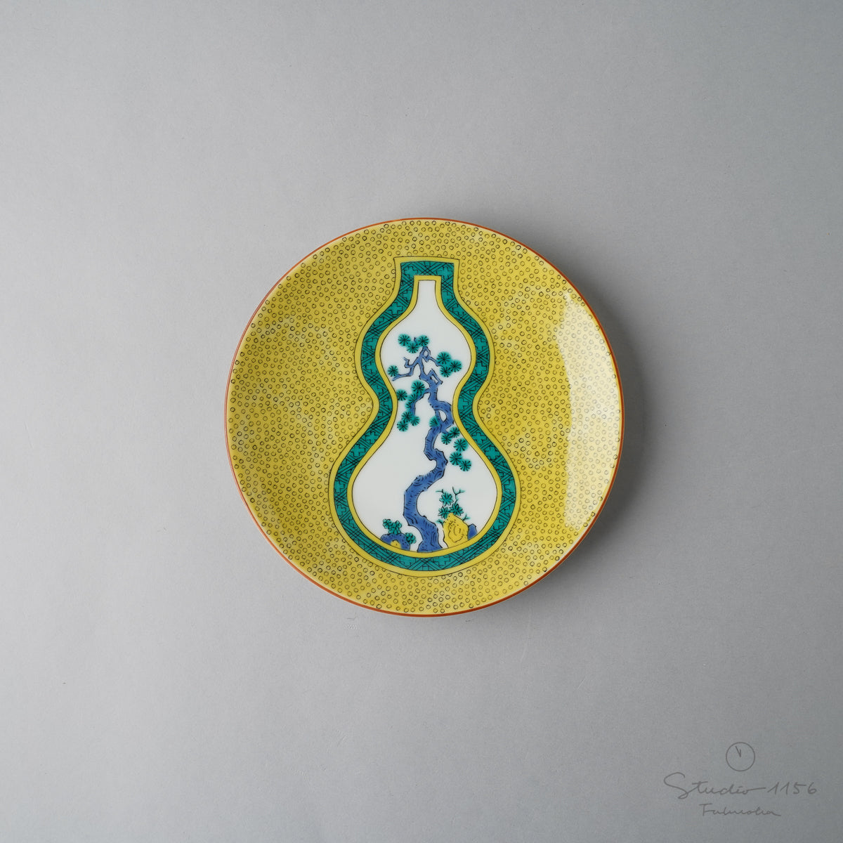 九谷焼 古九谷柄 五寸皿 15cm 青郊窯の通販｜Studio1156 – 【公式