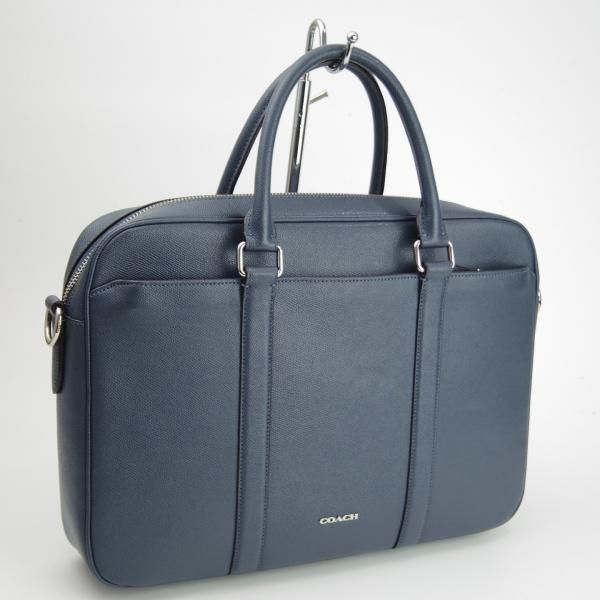 美品☆コーチ/COACH【☆ブリーフケース/ネイビー】ユニセックス/メンズ