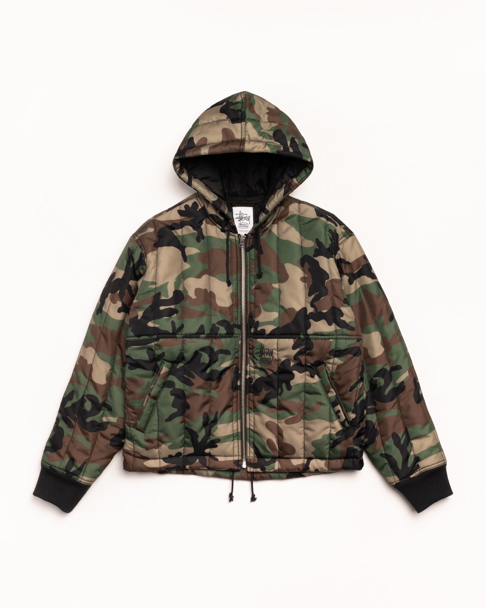 Quilted Nylon Work Jacket – Woodland Camo | Outerwear | Stüssy