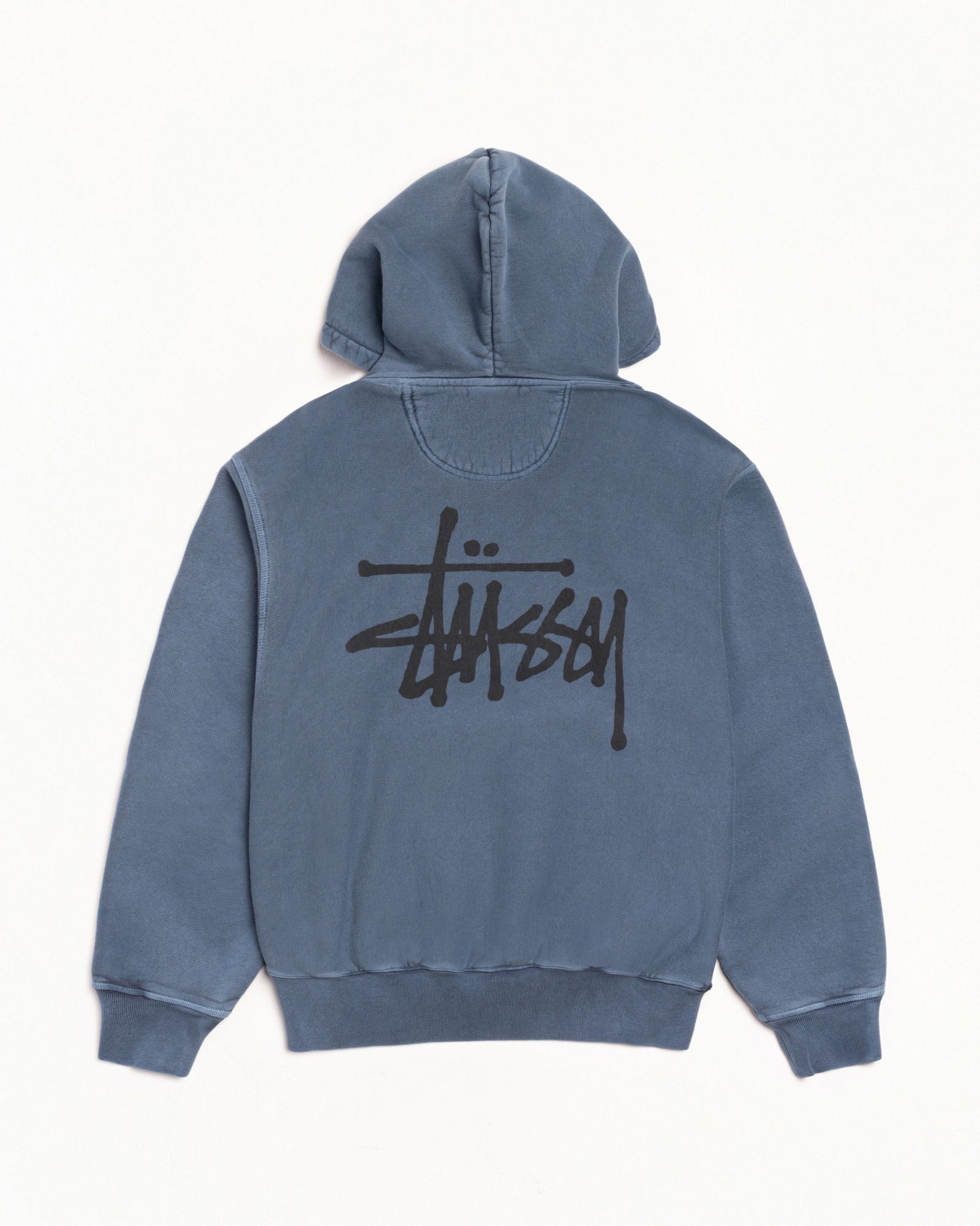 Basic Stüssy Zip Hoodie Pigment Dyed – Navy | Tee & Sweats | Stüssy