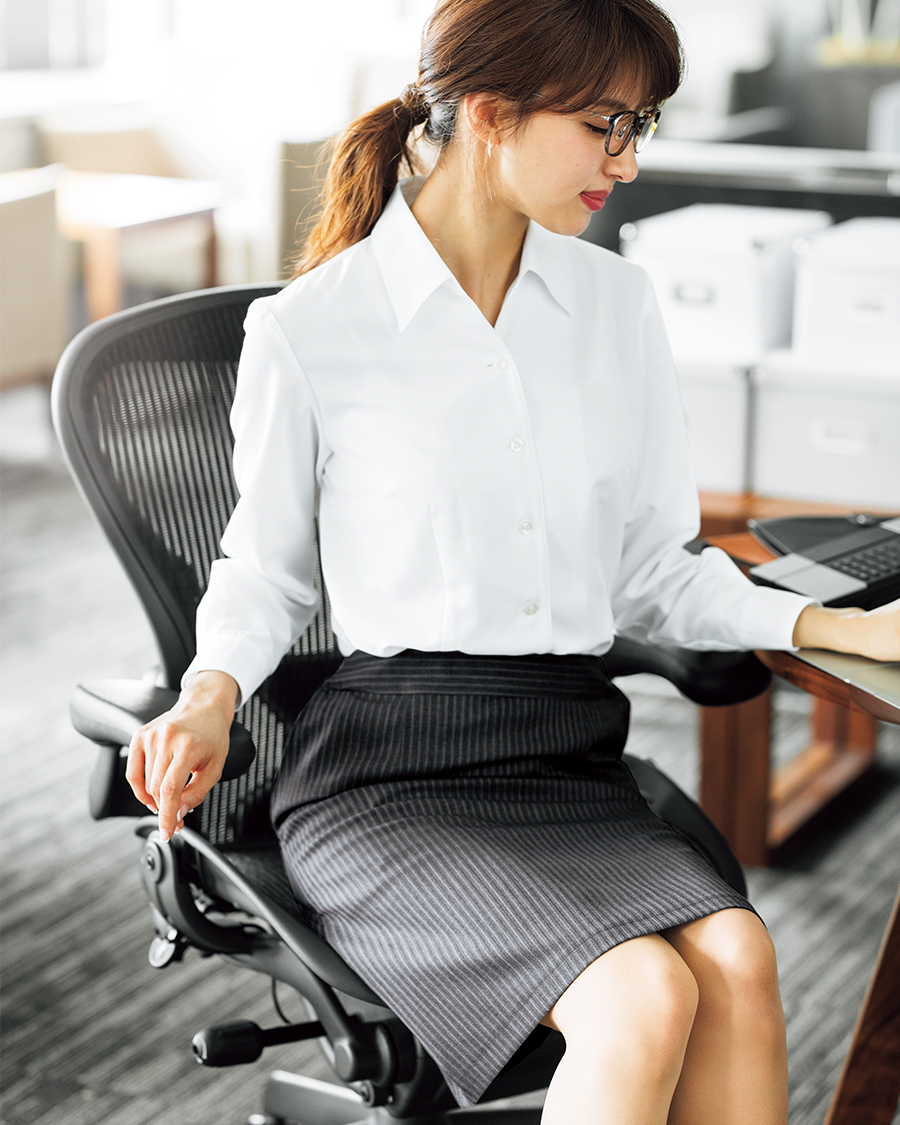 ツイン・カラードストライプ】後ろマーメイドスカート | ユニフォーム