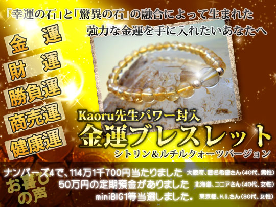 Kaoru先生の金運ブレスレット ルチルクォーツ＆タイガーアイ | 星のしずく