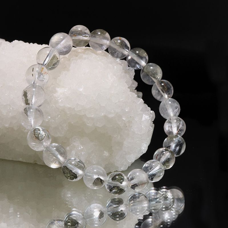 ブレス マーカサイトインクォーツ＜ブラジル産＞ 丸 約8.5mm