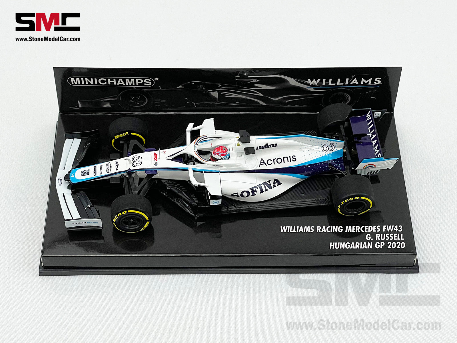 Williams F1 FW43 #63 George Russell Hungary GP 2020 1:43