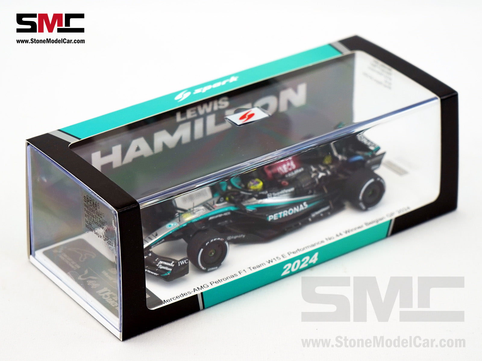 Mercedes F1 W15 #44 Lewis Hamilton Belgium GP 2024 Winner Spark 1
