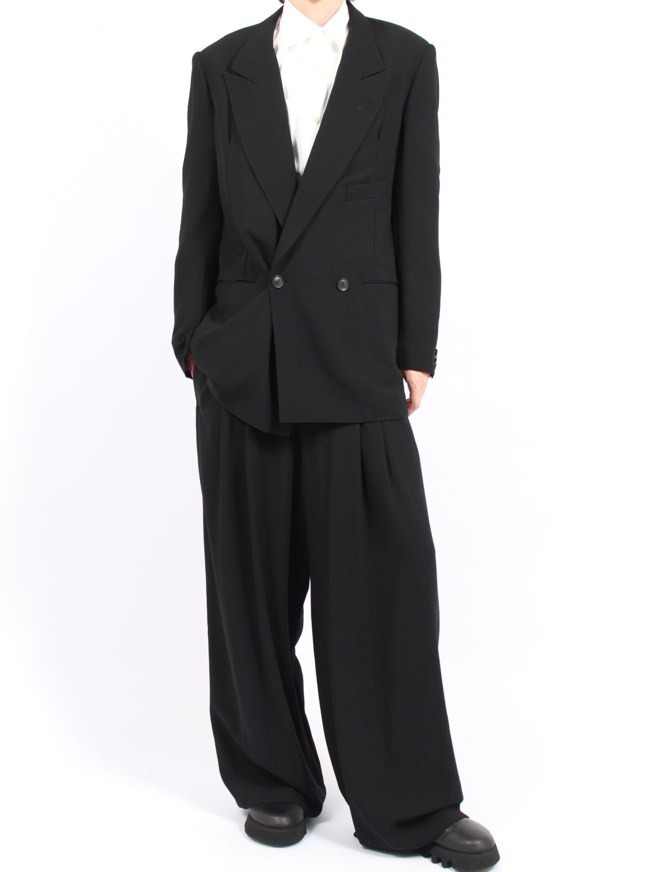 SOSHIOTSUKI - 【25AW】ウールサージ ハイウエスト トラウザー / WOOL