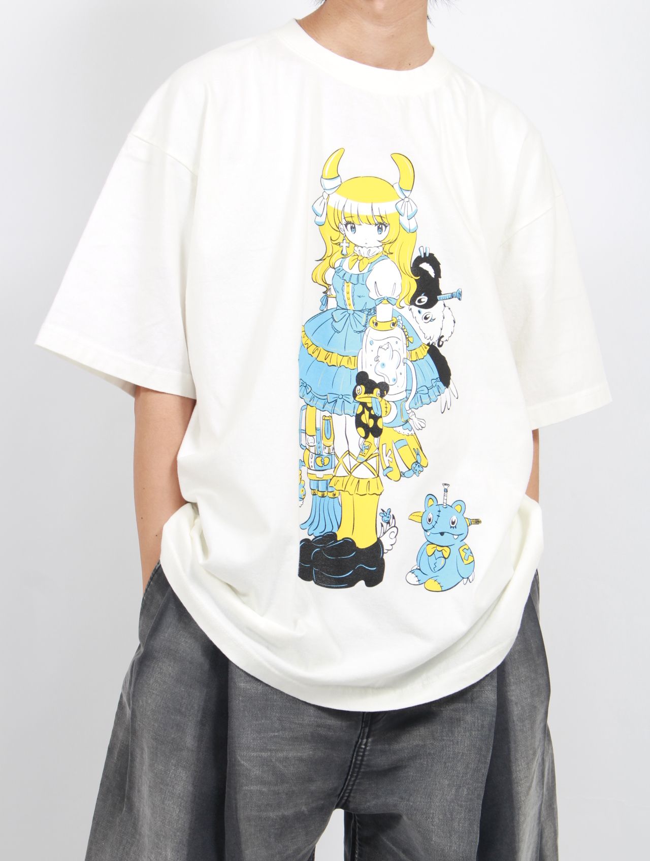 KIDILL - 【25SS】ロリータ ガール Tシャツ ハード ウォッシュ アート