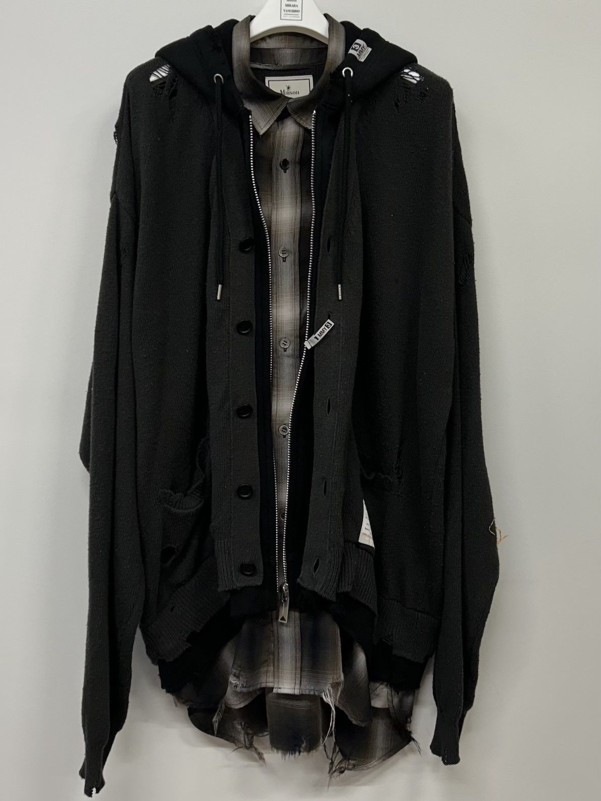 Maison MIHARA YASUHIRO - 【25SS】3レイヤード ニット カーディガン