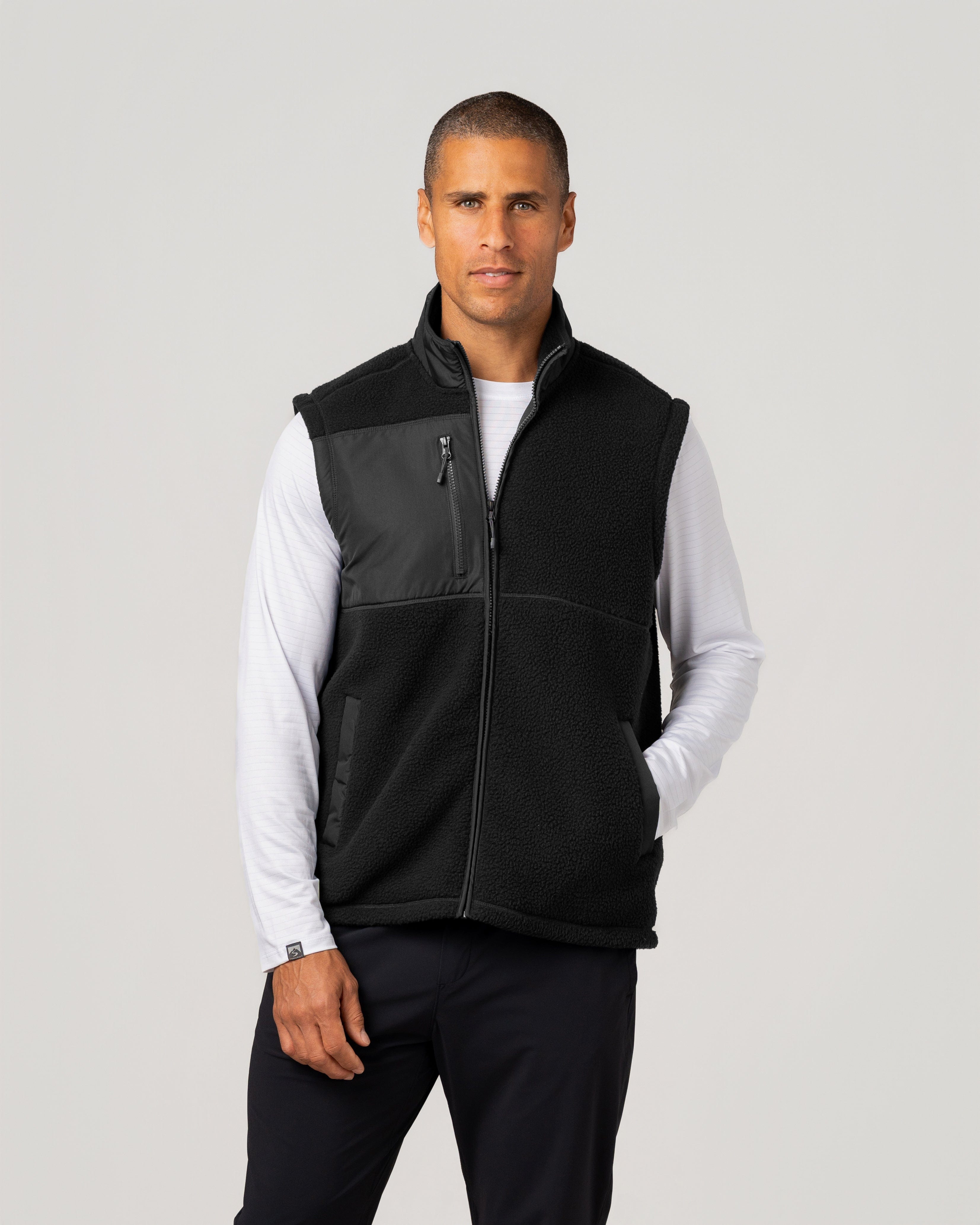 Men's Warm Up Colorblock Sherpa Fleece Vest – Storm Creek