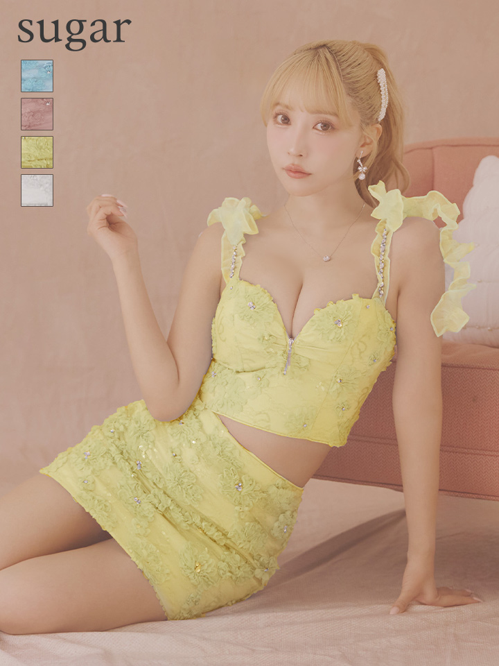 XSサイズあり【ROBE de FLEURS/ローブドフルール】フラワーレース