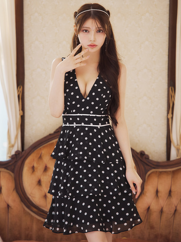 XS-Lサイズあり【ERUKEI エルケイ】ドット/ フリル/ ティアード