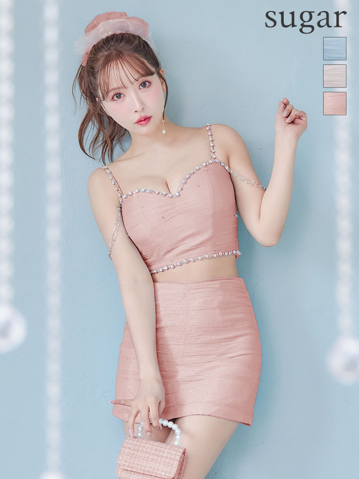 XSサイズあり【ROBE de FLEURS/ローブドフルール】ビジューチェーン