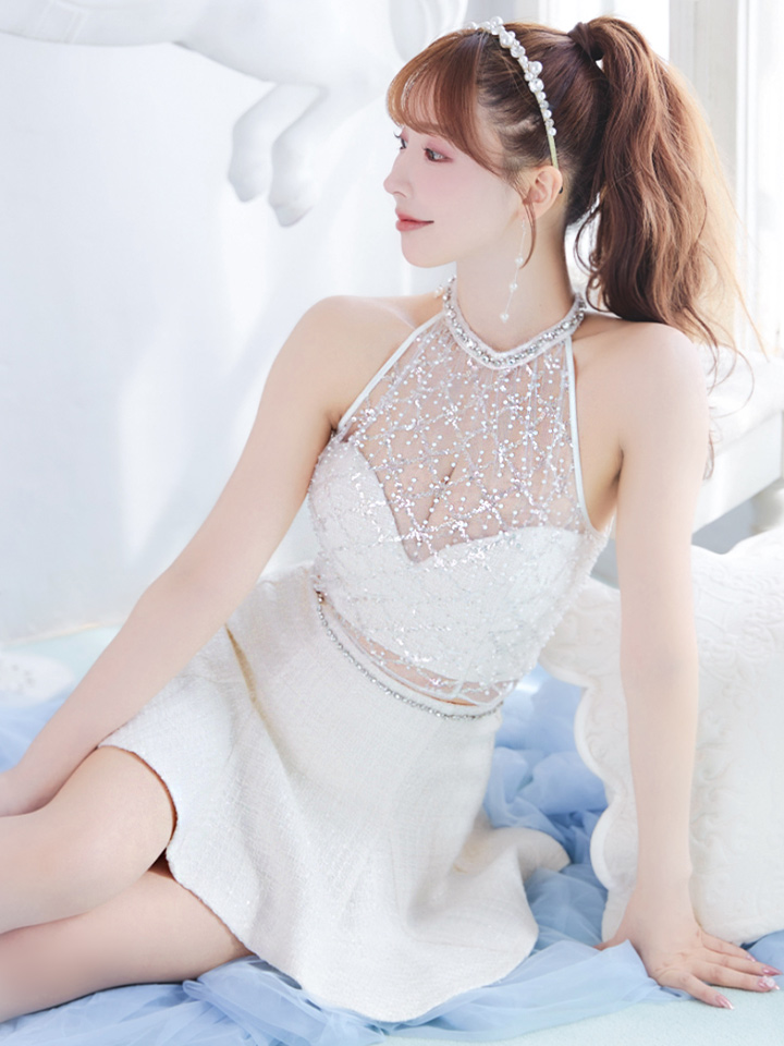 XSサイズあり【ROBE de FLEURS/ローブドフルール】パールスパンコール