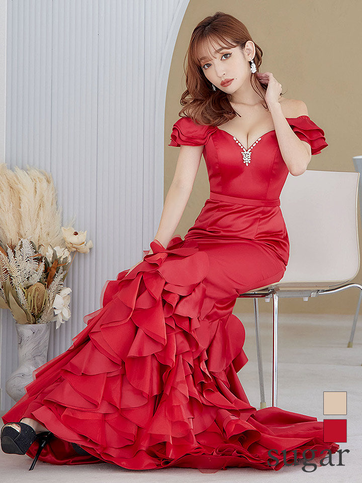 Lサイズあり【JEAN MACLEAN/ジャンマクレーン】フリル/ オフショル