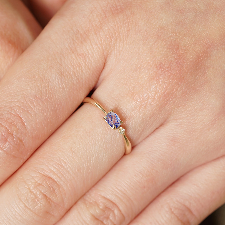 りり☆トルマリンキャツアイ、ラズライトインソーダライト☆リング