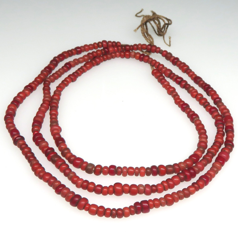 ヴェネチアンビーズ/ホワイトハーツ/小粒金赤+血赤ホワイトハーツ