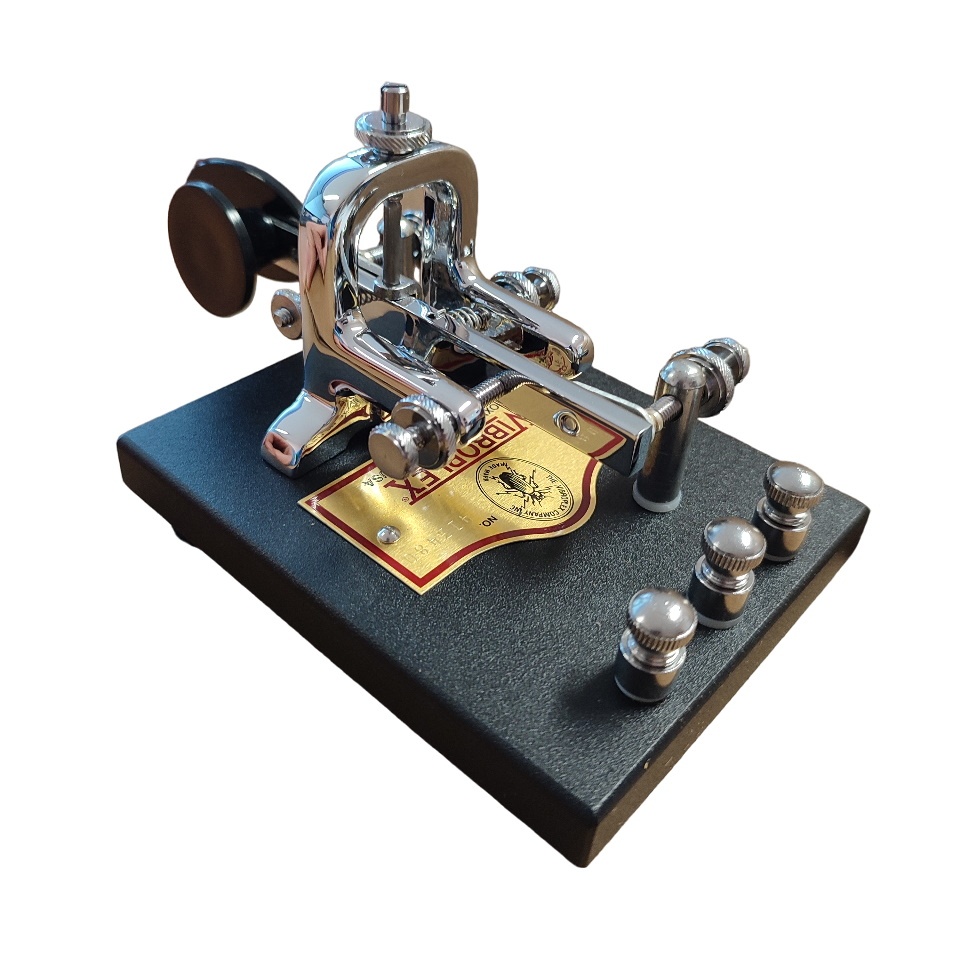 Vibroplex Vibrokeyer: Morse code manipulator black textured