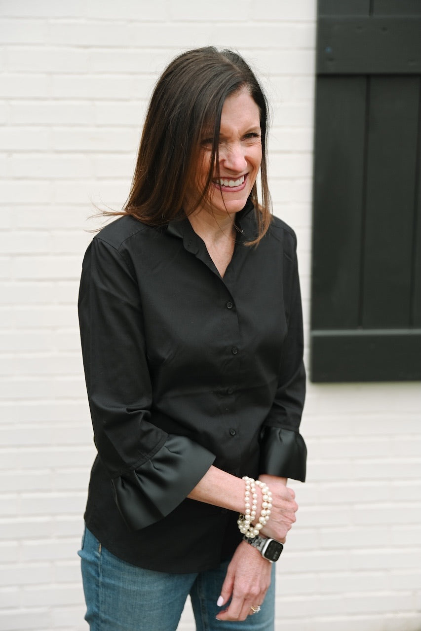 Barbara Ann Ribbon Trim Shirt (S34R-B) – Pearly Vine