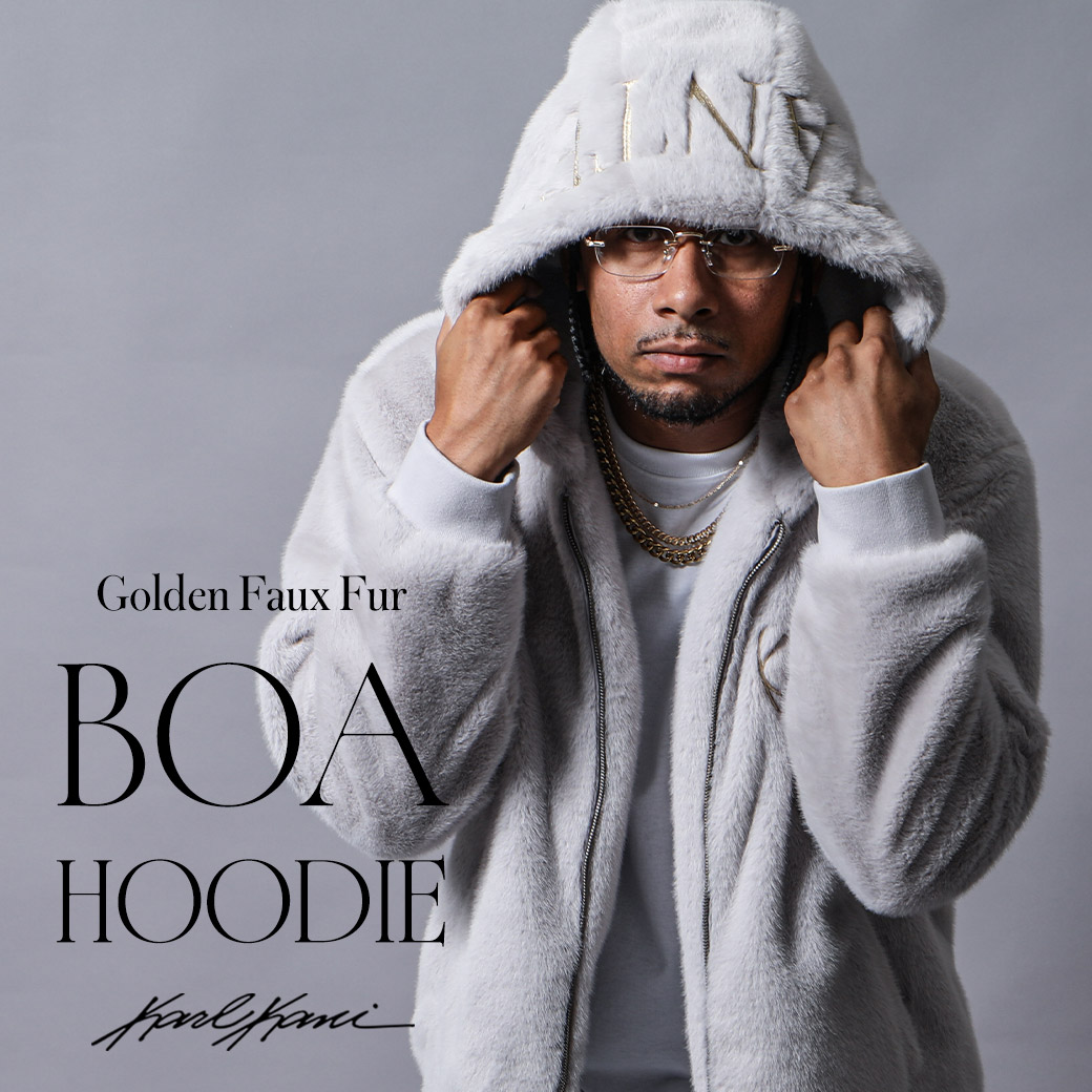 Karl Kani] 静電気防止 ゴールデンファー ZIP パーカー | PEET ONLINE