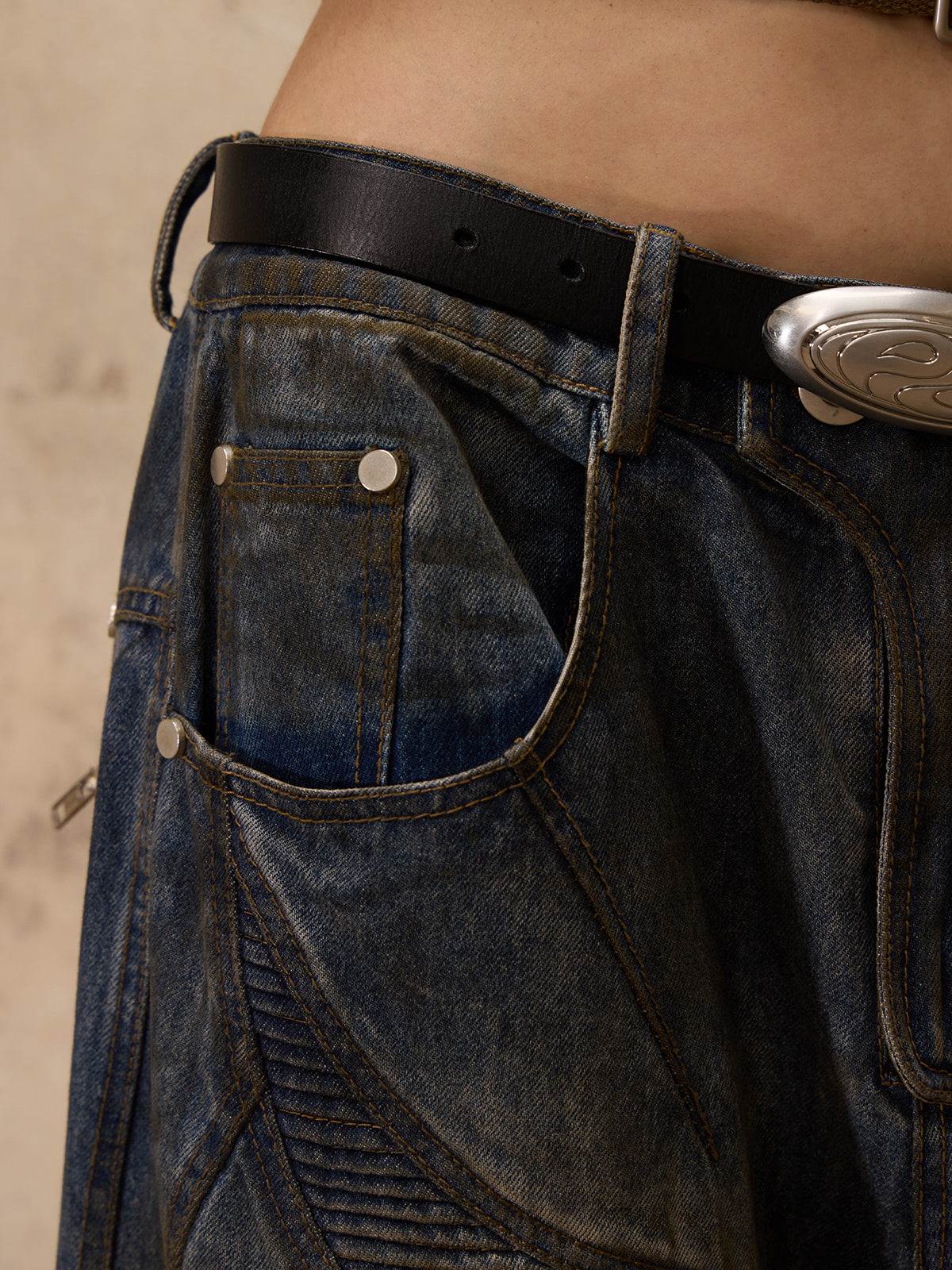 パーソンソウル アーマー ダーティー デニム ジーンズ - personsoul