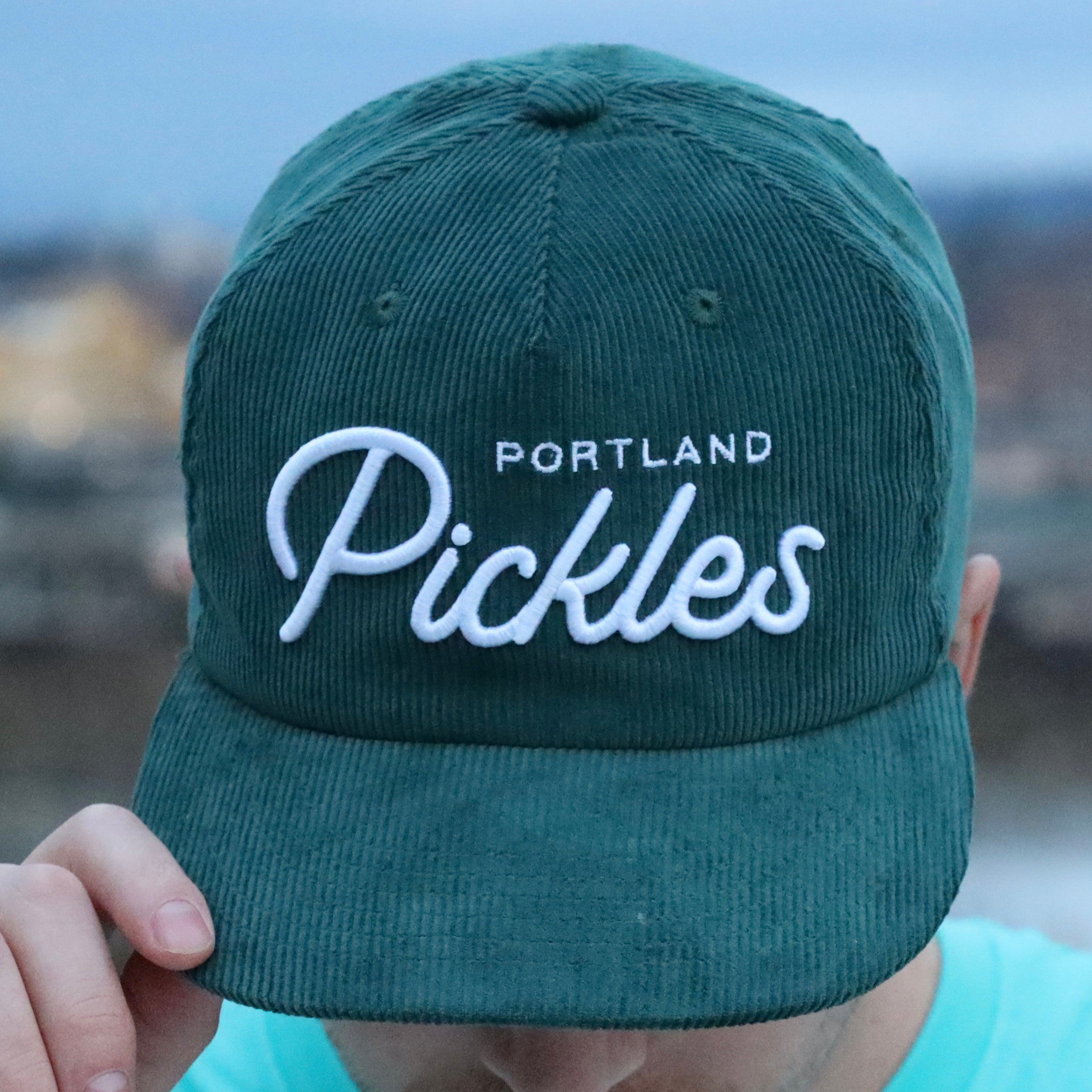Official League x Pickles Script Corduroy Hat Forest Green